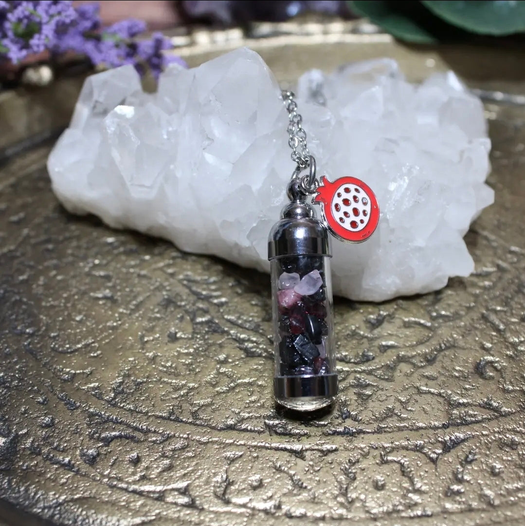 Persephone Spell Jar Amulet Necklace