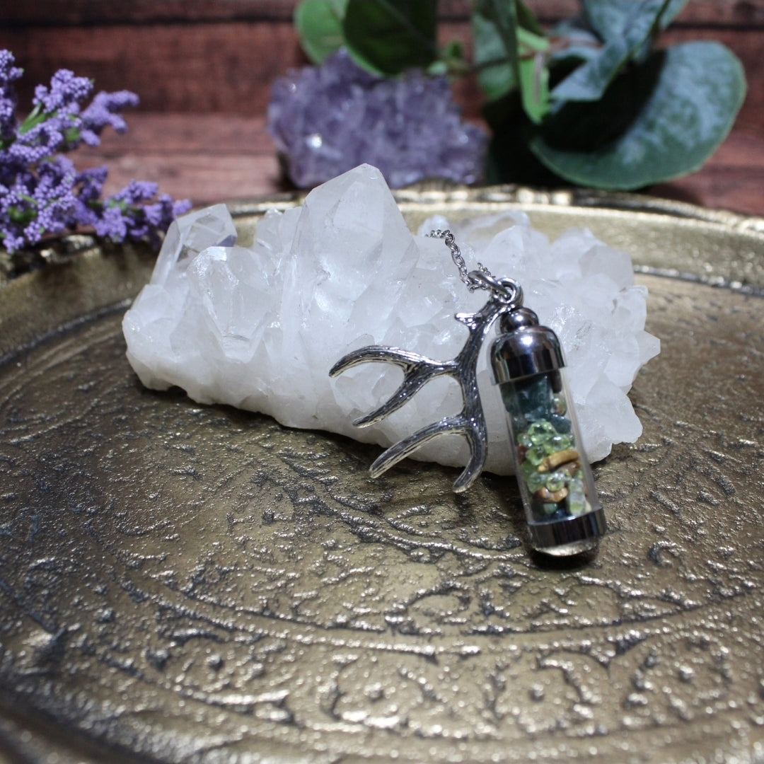 Cernunnos Spell Jar Amulet Necklace