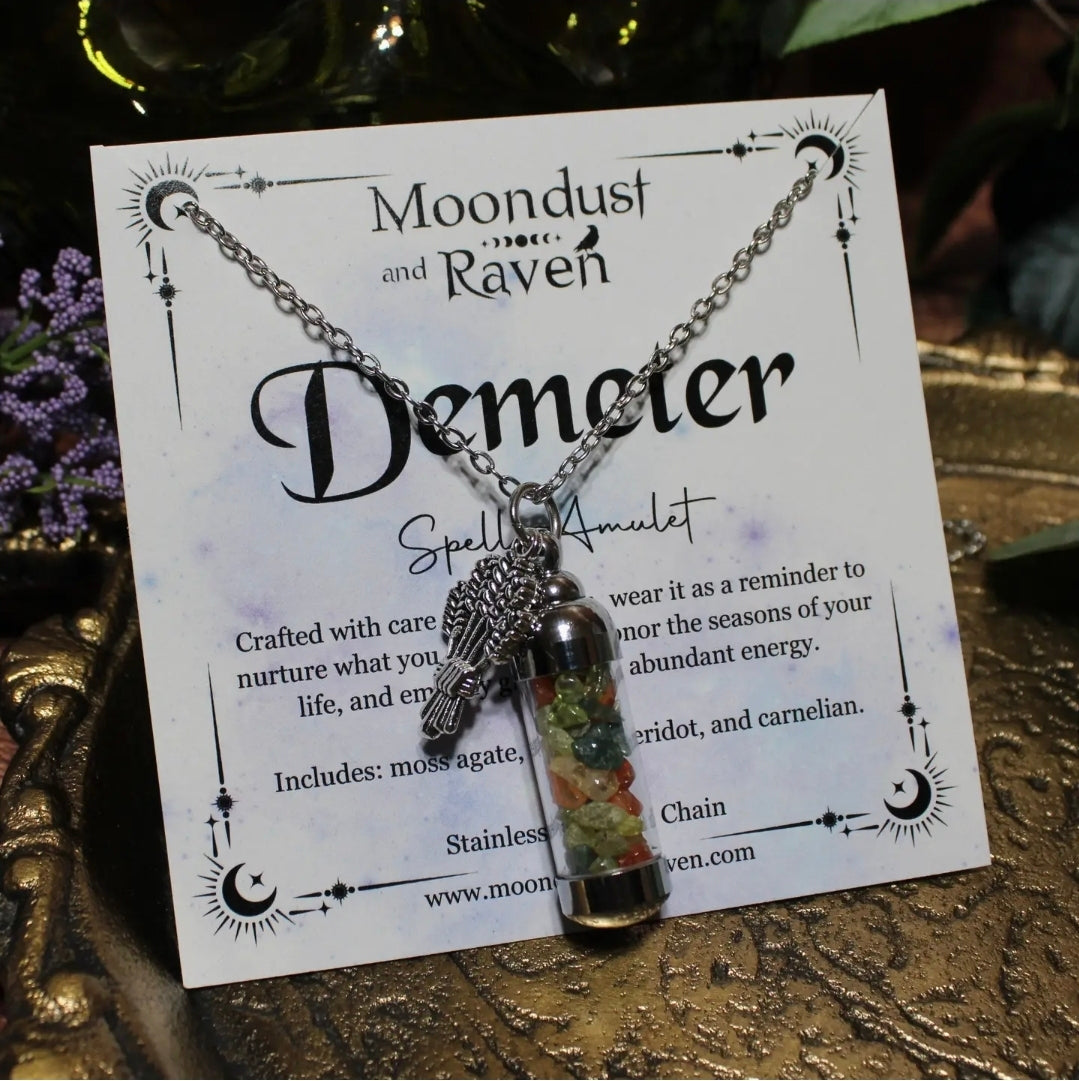 Demeter Spell Jar Amulet Necklace