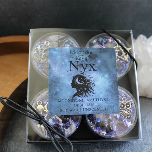 Set of 4 Nyx Tealight Crystal Candles