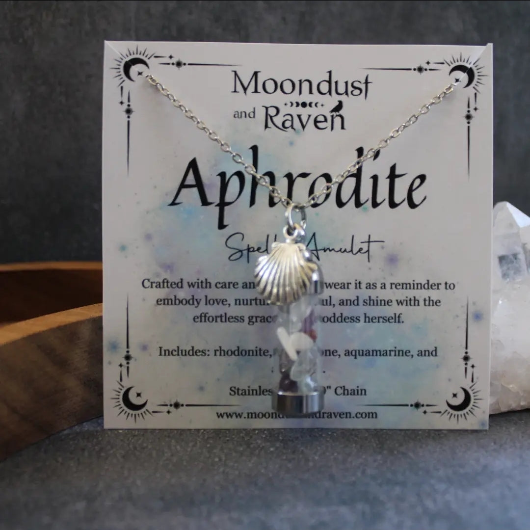 Aphrodite Spell Jar Amulet Necklace