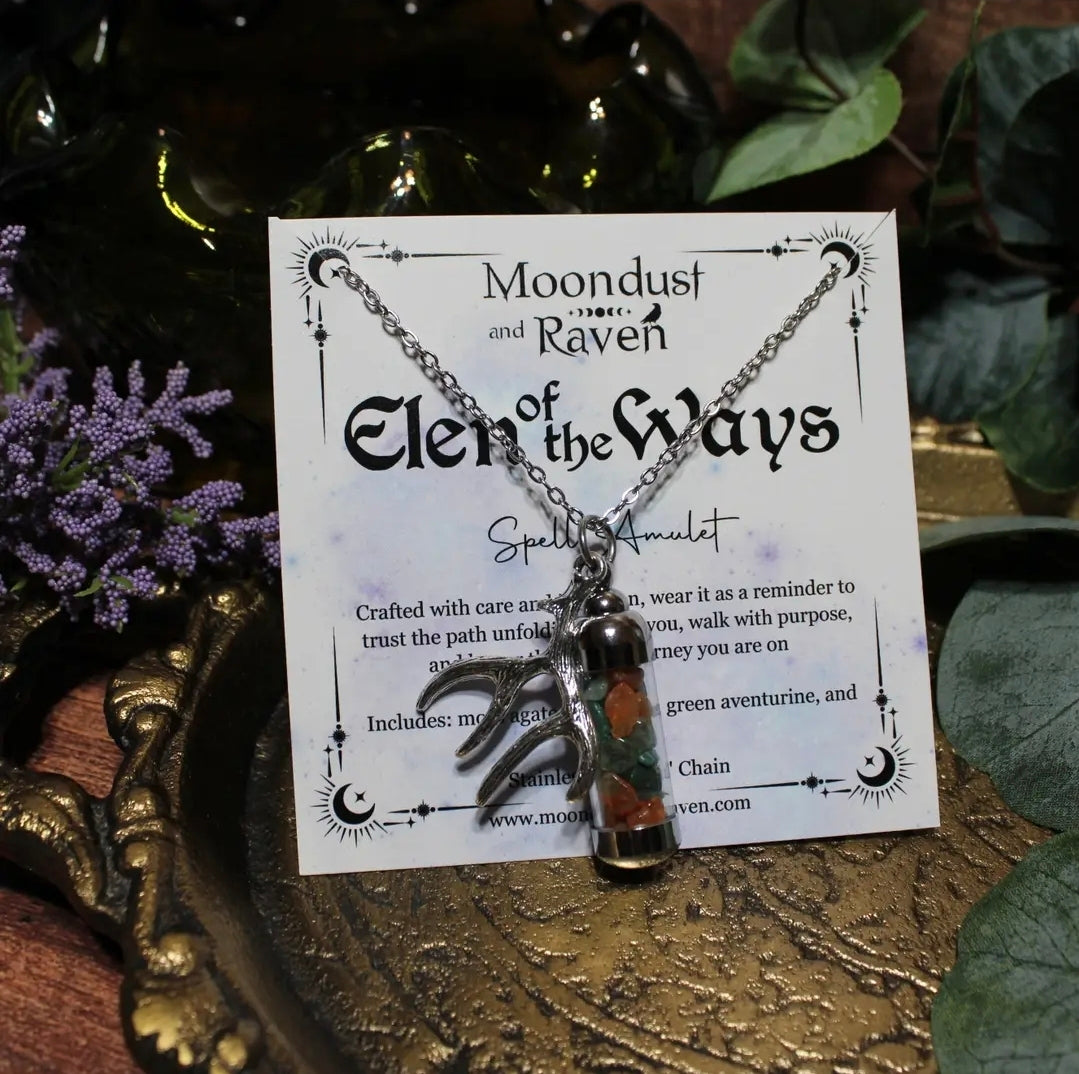 Elen of the Ways Spell Jar Amulet Necklace