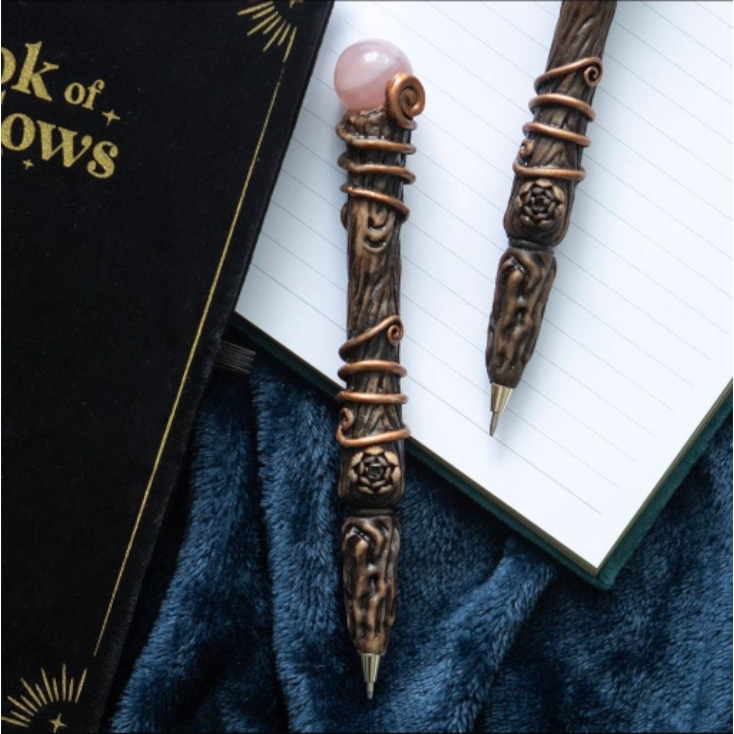 Romance Rose Quartz Crystal Wand Pen