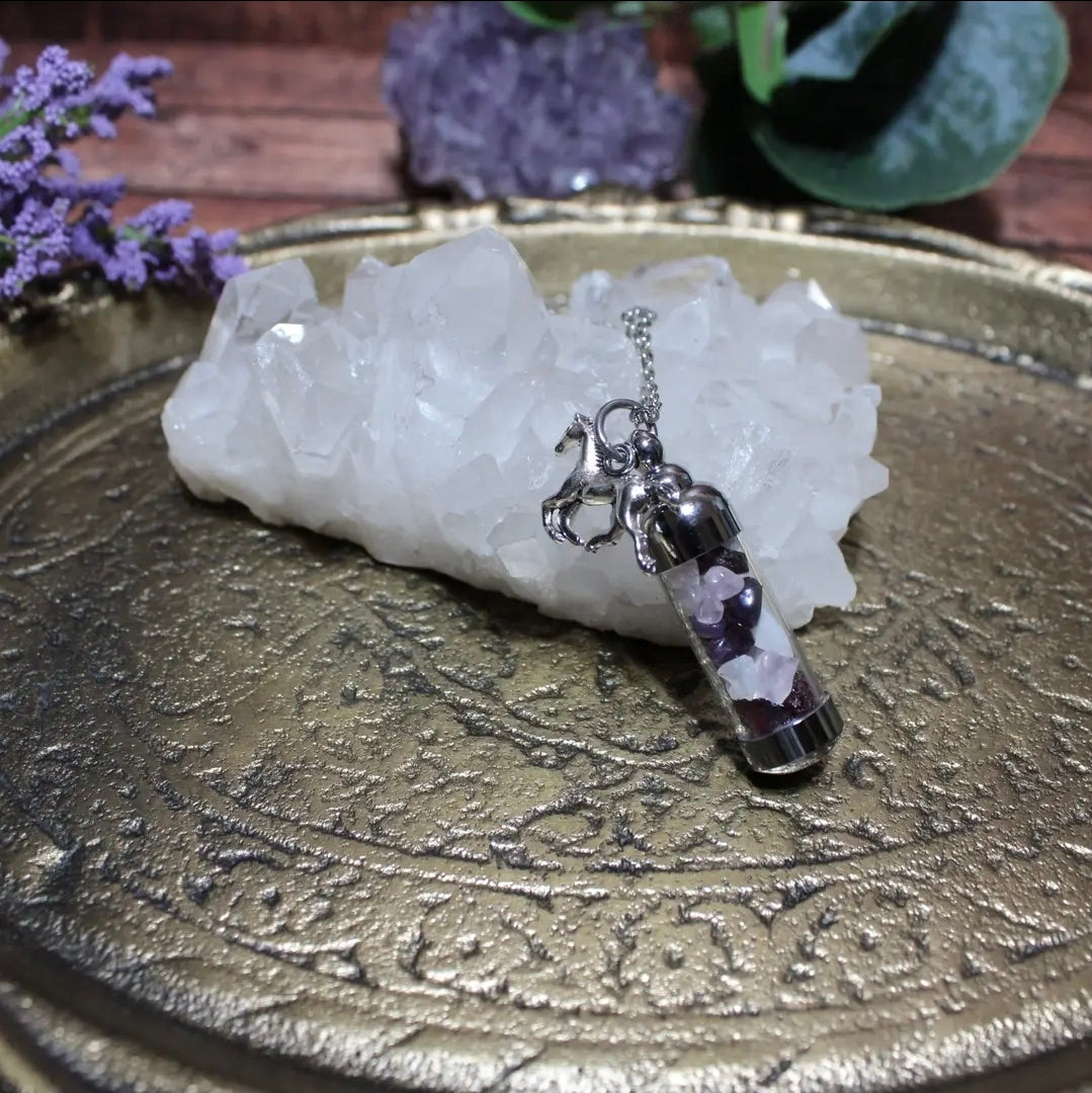 Rhiannon Spell Jar Amulet Necklace