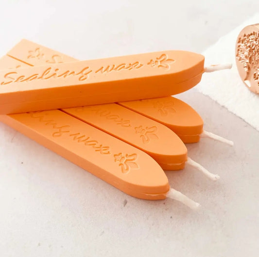 1 x Sealing Wax Stick with Wick- Orange Sherbet
