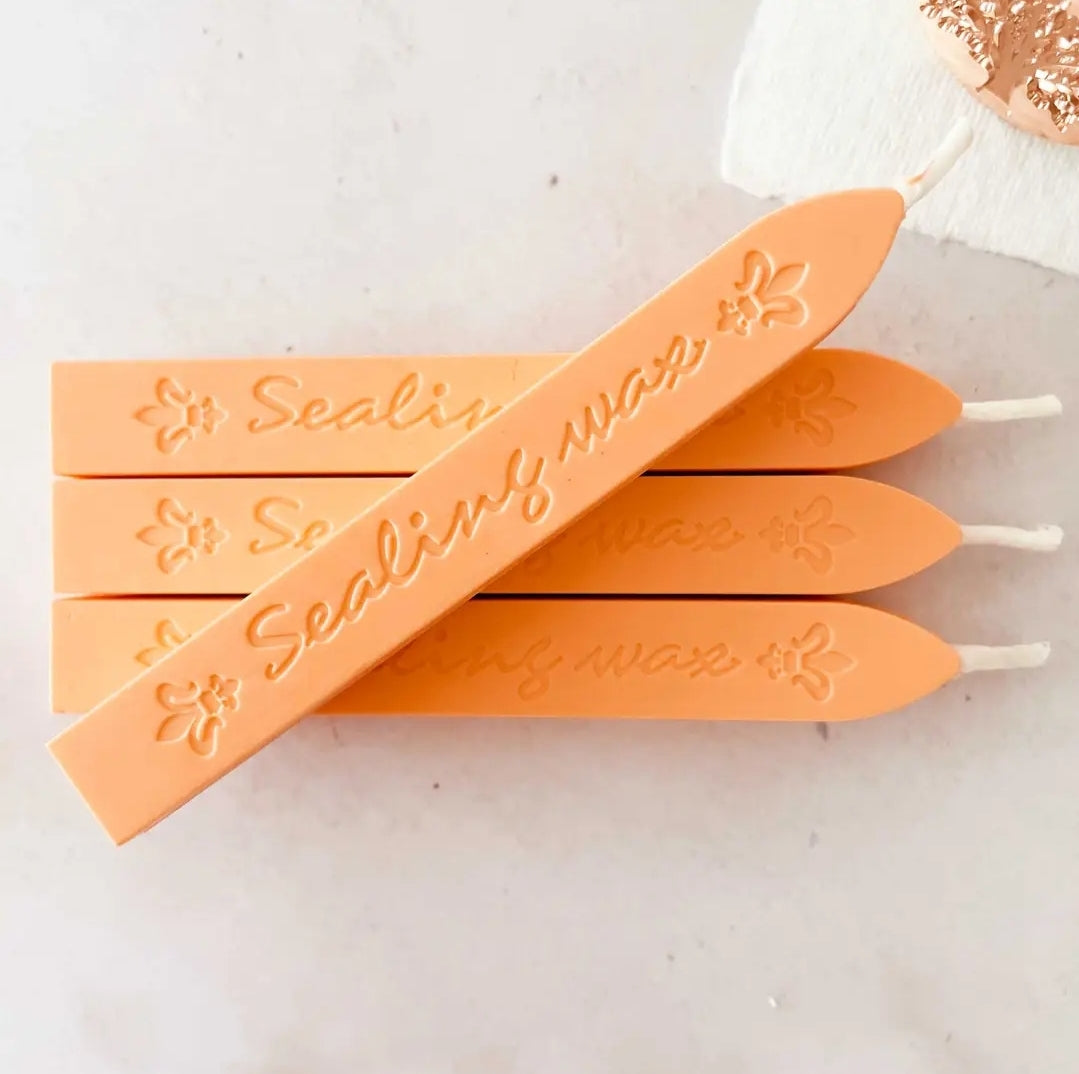 1 x Sealing Wax Stick with Wick- Orange Sherbet