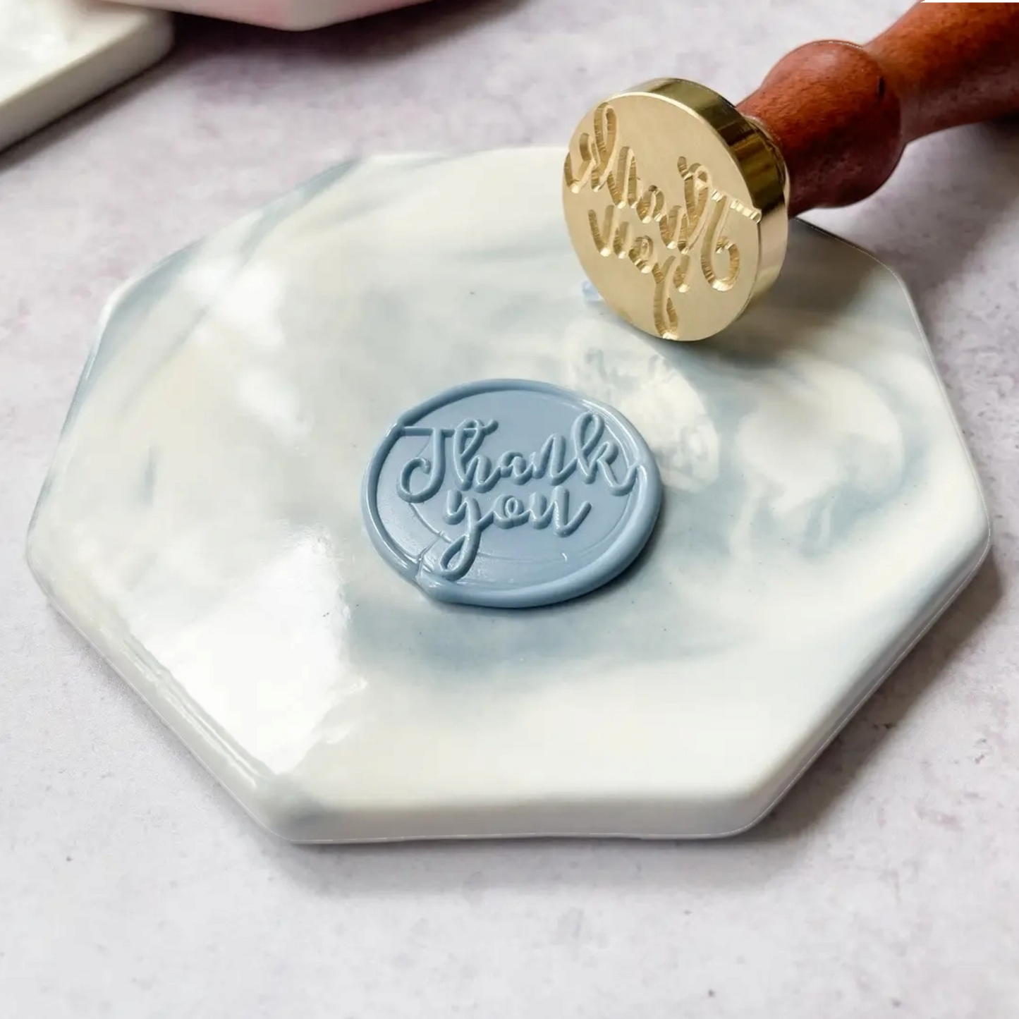Ceramic Wax Stamp Mat- Blue